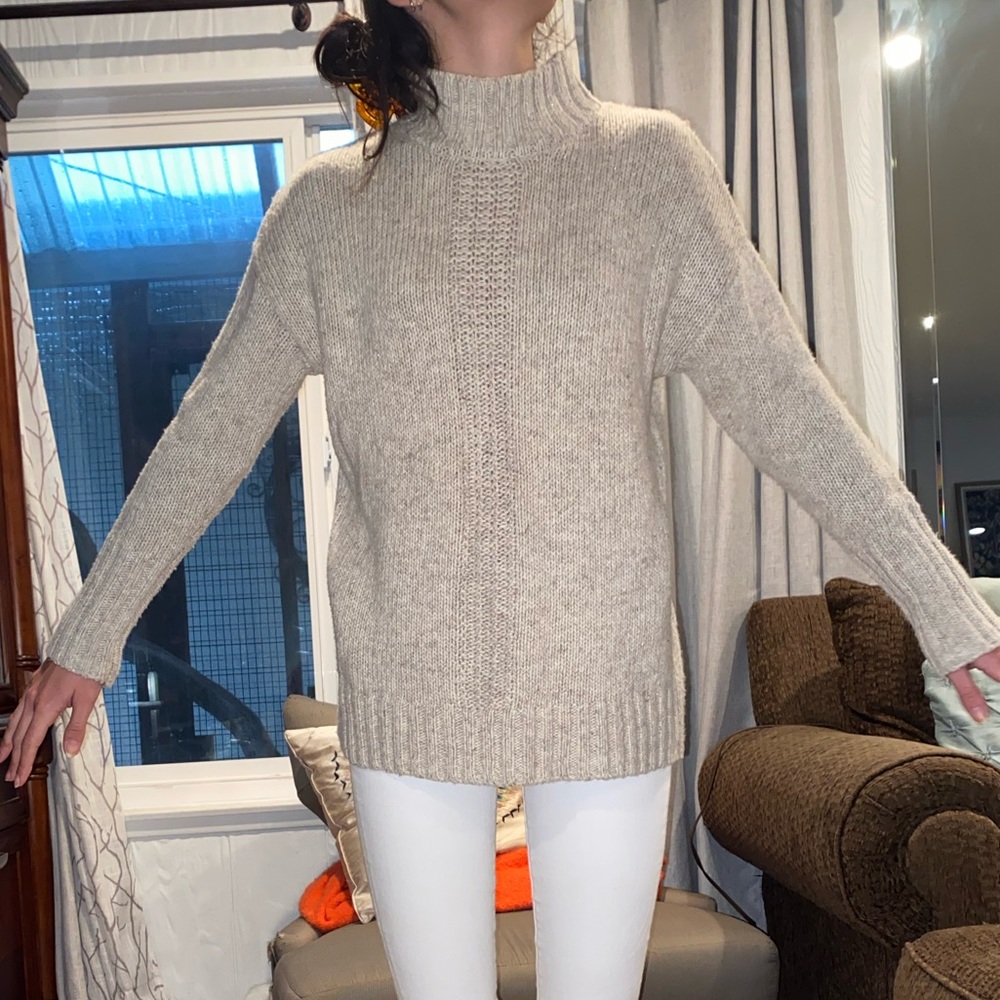 Cream knit turtleneck sweater!
